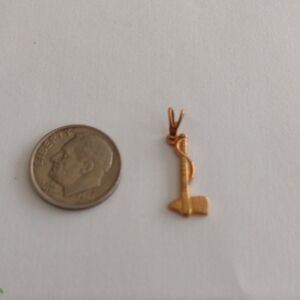 90's Goldbond  Axe Pendant Charm